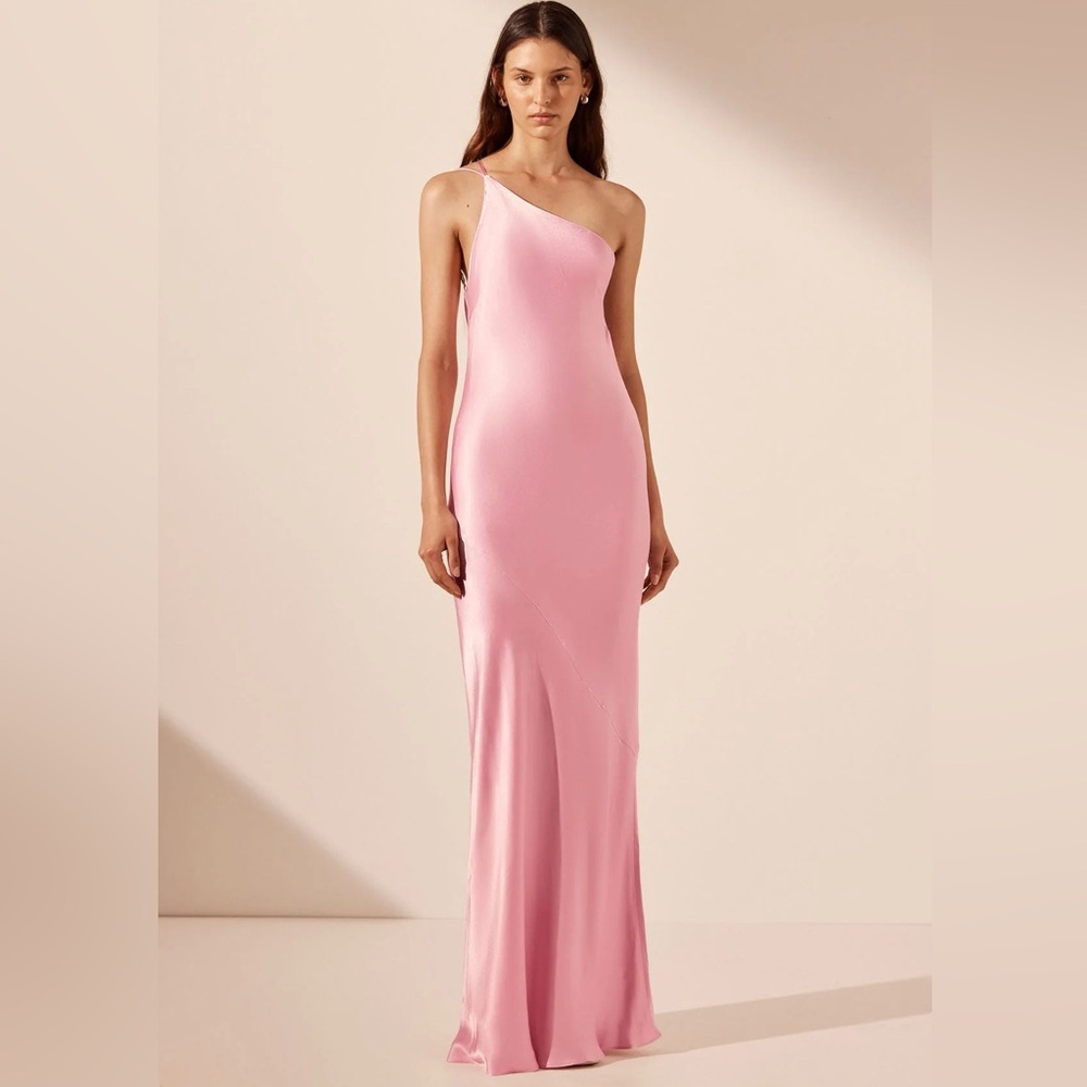 SOLD Shona Joy La Lune One Shoulder Cowl Back Maxi Dress